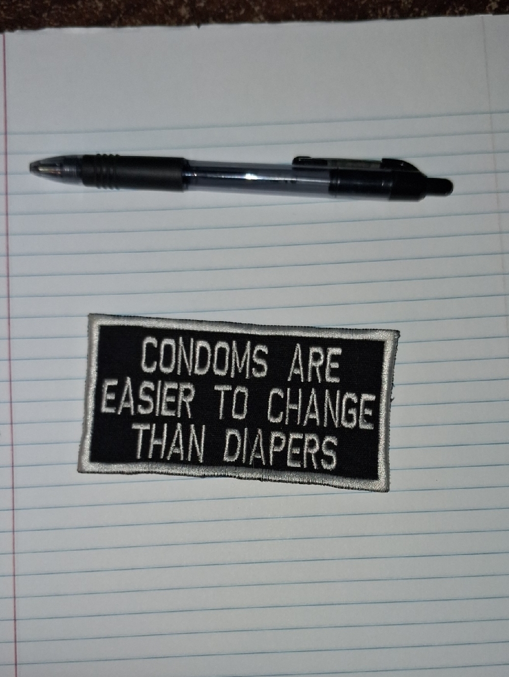 CONDOMS ARE EASIER TO..Embroided Patch
